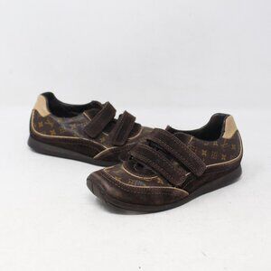 Louis Vuitton #HPDNH3 Kids Low Top Monogram Sneakers Size 27